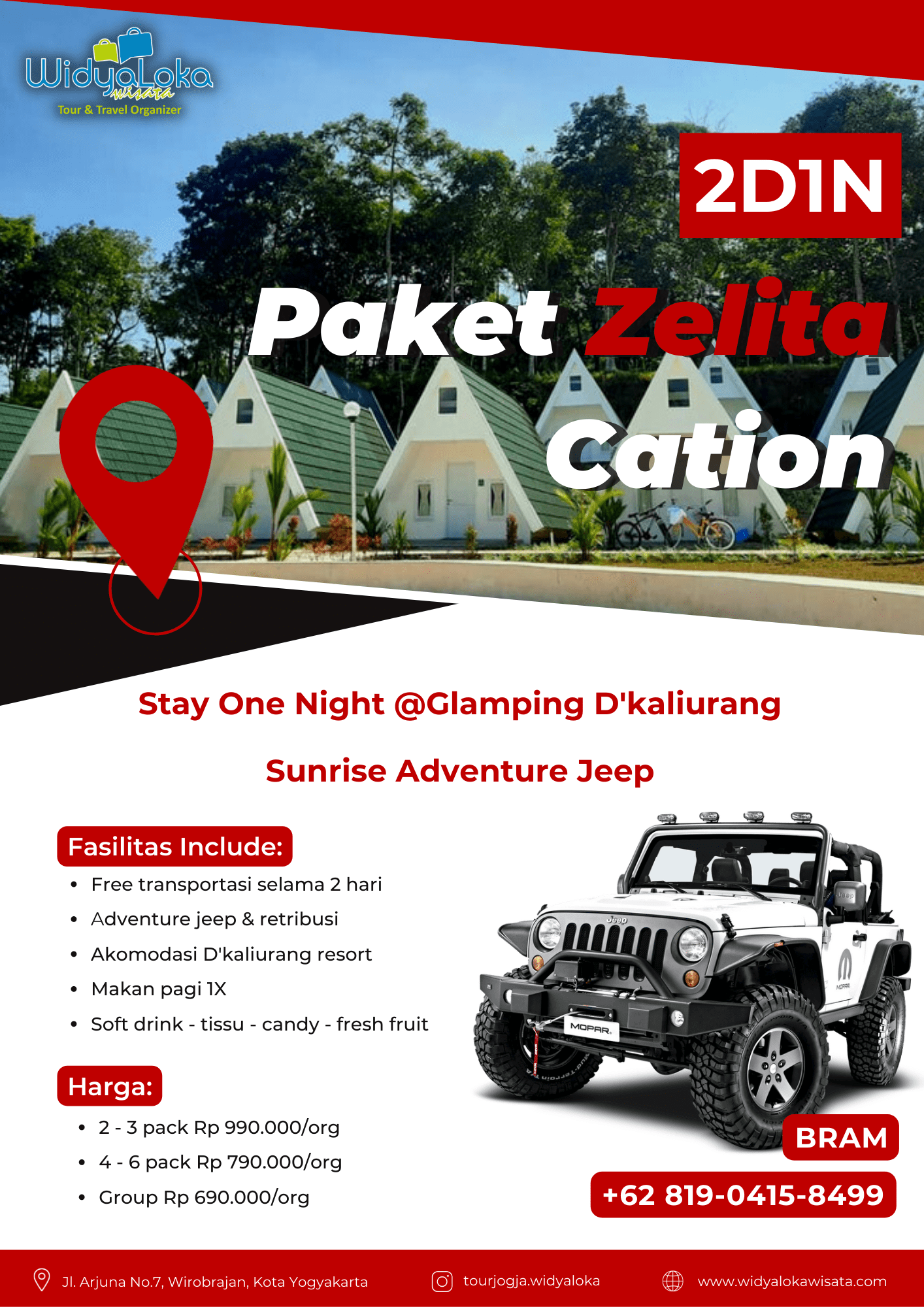 Paket Wisata Jogja 2 Hari 1 Malam (2D1N) - Paket Zelita